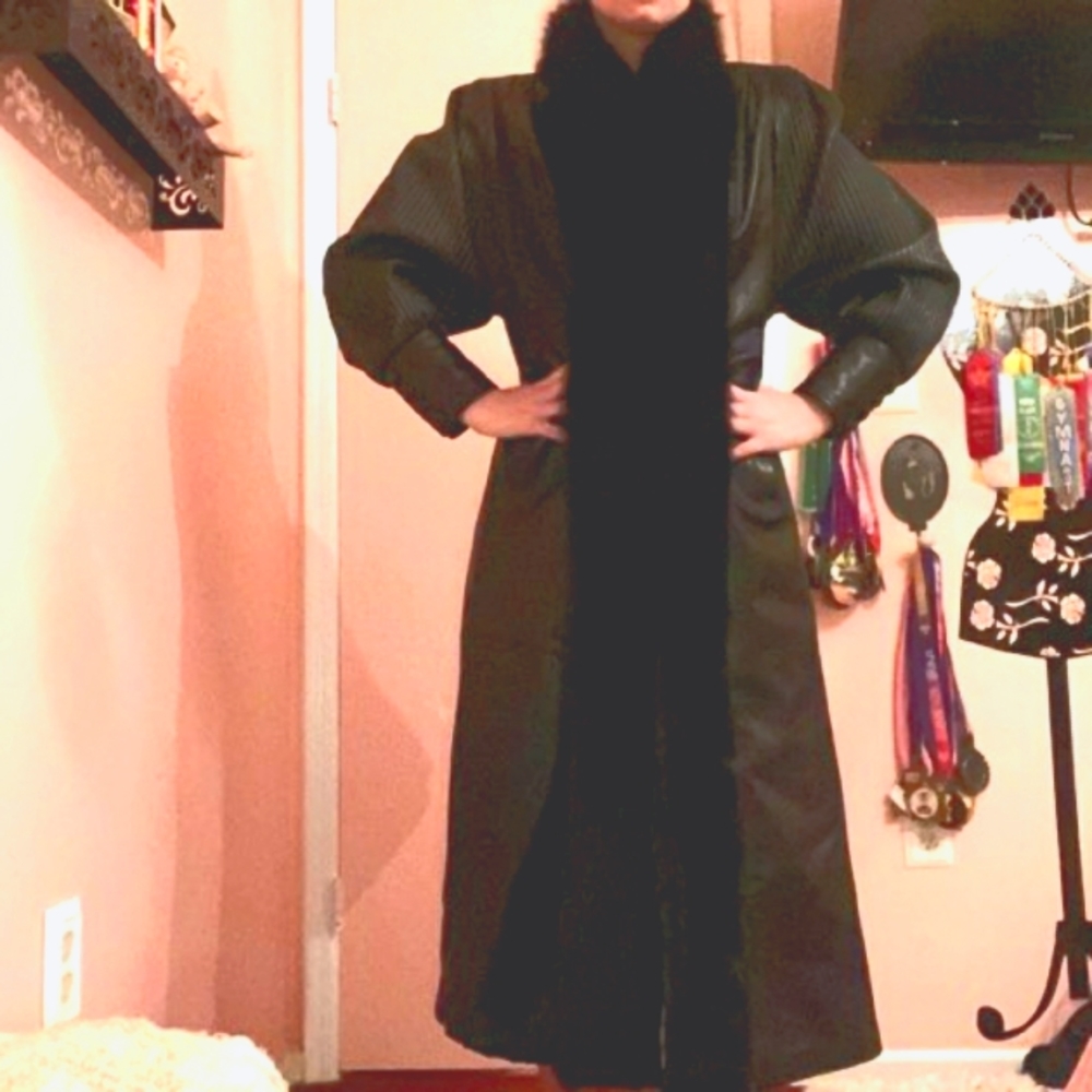 Vintage ! Lolita Custom Leather & Fox Coat 1992 Perfect!